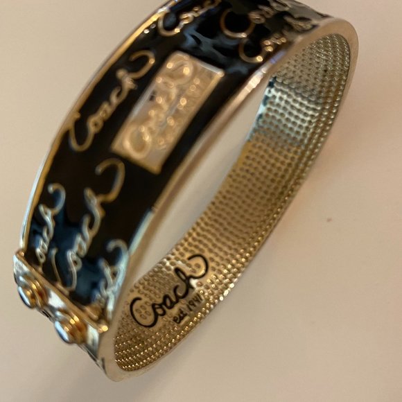 Coach Black and Gold Women's Bracelet - Picture 1 of 4